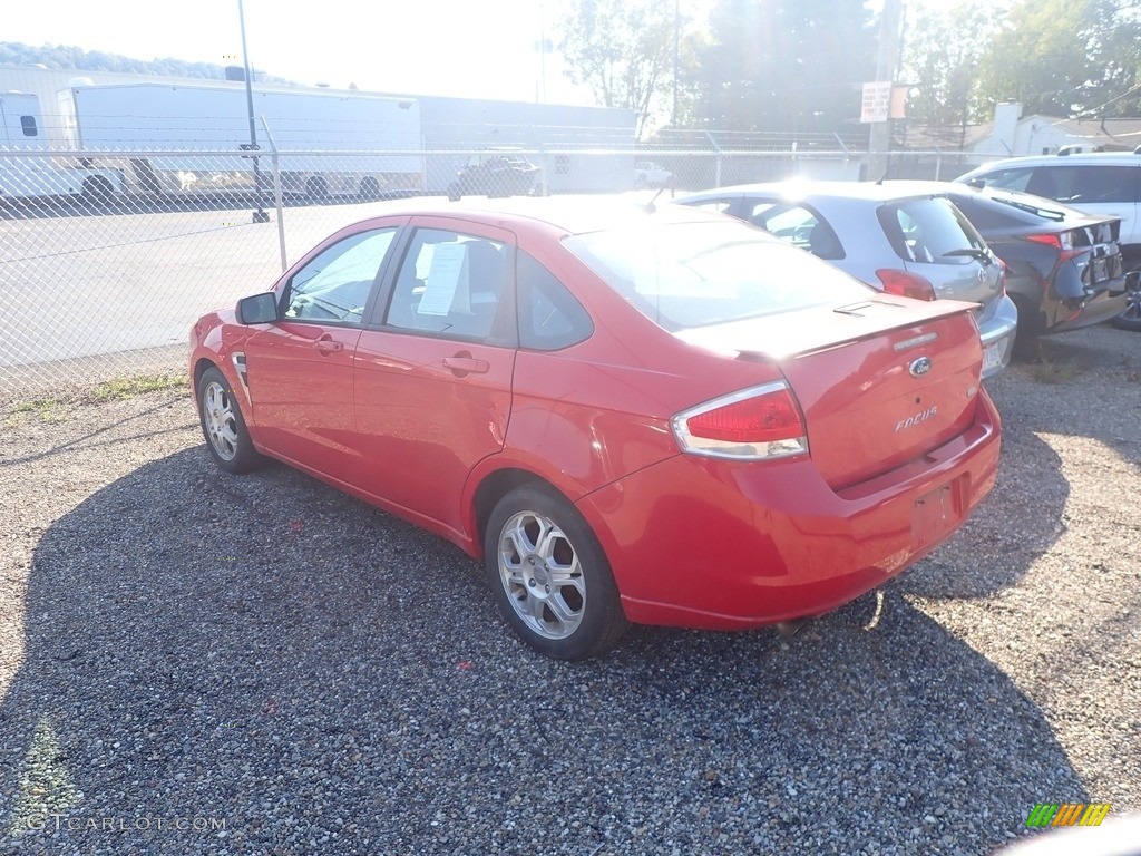 2008 Focus SES Sedan - Vermillion Red / Charcoal Black photo #9