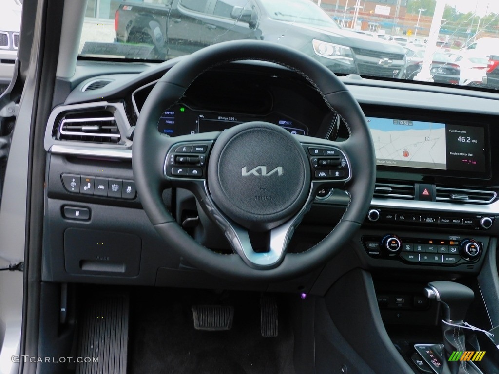 2022 Kia Niro EX Premium Hybrid Light Gray Steering Wheel Photo #142959155