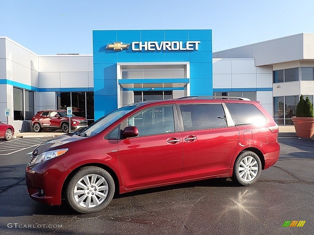 2017 Sienna XLE AWD - Salsa Red Pearl / Ash photo #1