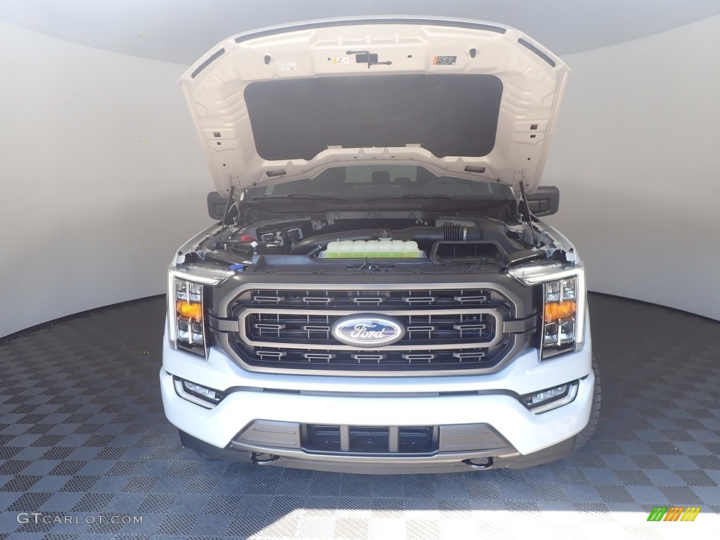 2021 F150 XLT SuperCrew 4x4 - Space White / Black photo #7