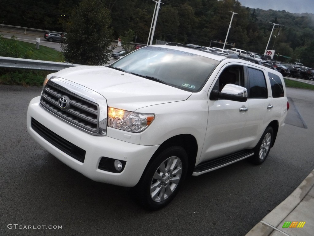 Blizzard Pearl White 2014 Toyota Sequoia Platinum 4x4 Exterior Photo #142962618