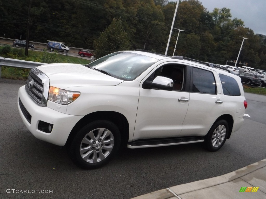 Blizzard Pearl White 2014 Toyota Sequoia Platinum 4x4 Exterior Photo #142962639