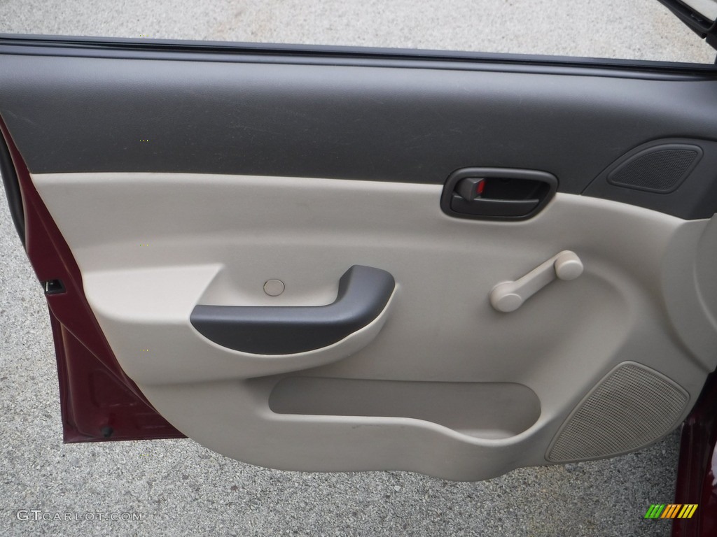 2008 Accent GLS Sedan - Wine Red / Gray photo #10