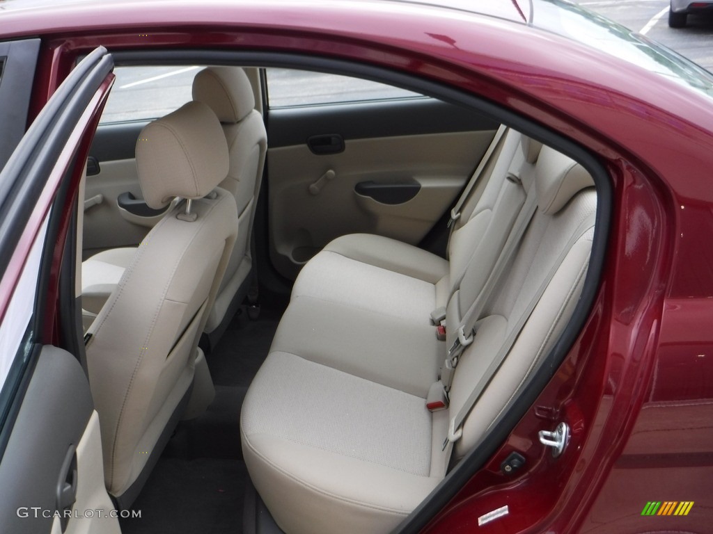2008 Accent GLS Sedan - Wine Red / Gray photo #21