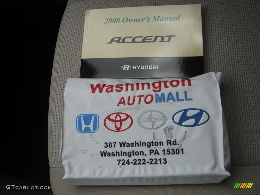 2008 Accent GLS Sedan - Wine Red / Gray photo #22