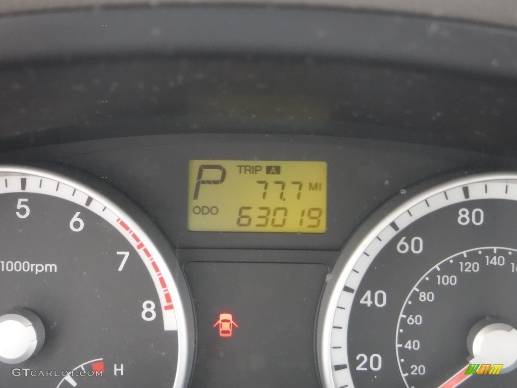 2008 Accent GLS Sedan - Wine Red / Gray photo #25