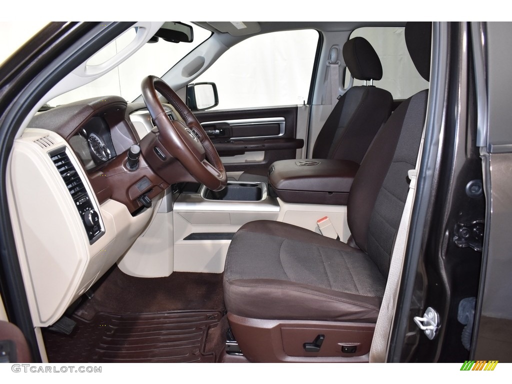 2016 1500 Big Horn Crew Cab 4x4 - Luxury Brown Pearl / Canyon Brown/Light Frost Beige photo #7