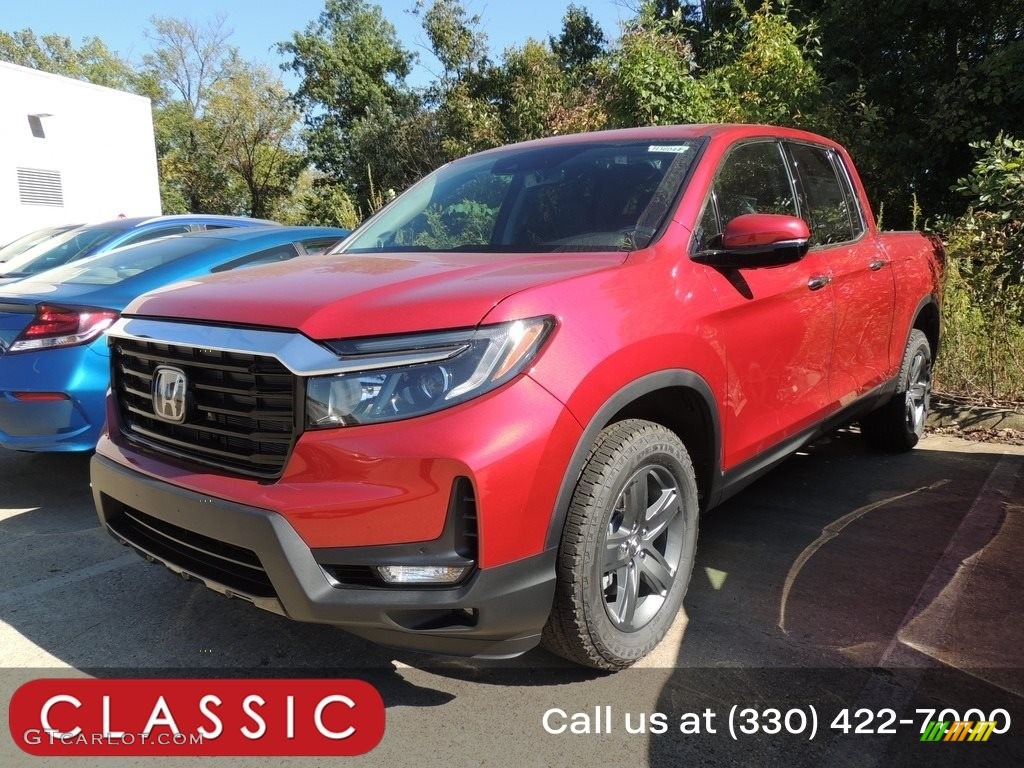 2021 Ridgeline RTL-E AWD - Radiant Red Metallic II / Black photo #1