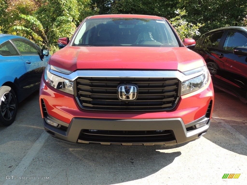 2021 Ridgeline RTL-E AWD - Radiant Red Metallic II / Black photo #2