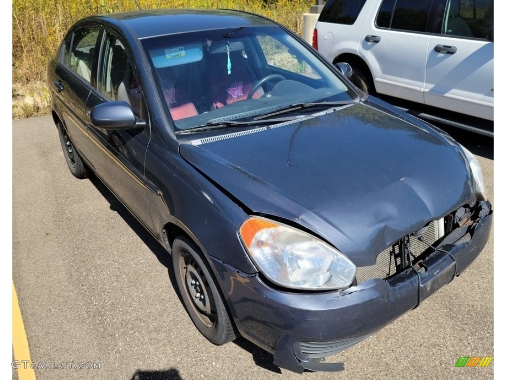 2010 Accent GLS 4 Door - Charcoal Gray / Gray photo #2