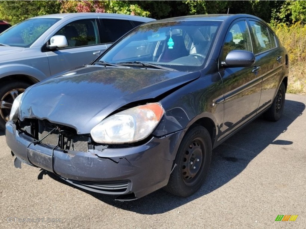 2010 Accent GLS 4 Door - Charcoal Gray / Gray photo #3