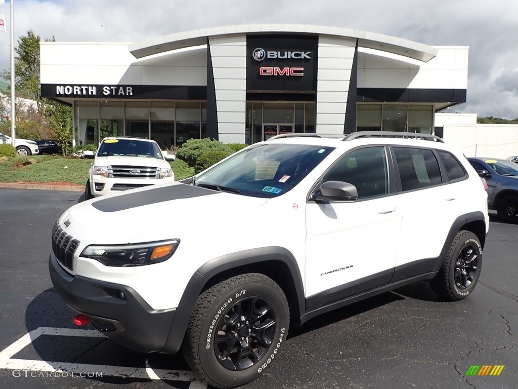 2019 Cherokee Trailhawk 4x4 - Bright White / Black photo #1