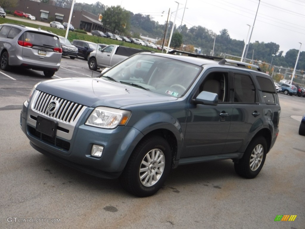 2010 Mariner V6 Premier 4WD - Steel Blue Metallic / Stone photo #5