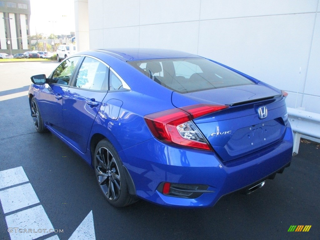2019 Civic Sport Sedan - Agean Blue Metallic / Black photo #3