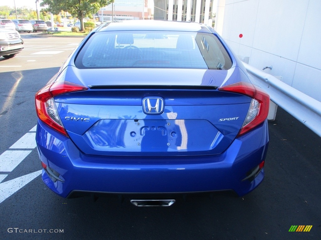 2019 Civic Sport Sedan - Agean Blue Metallic / Black photo #4