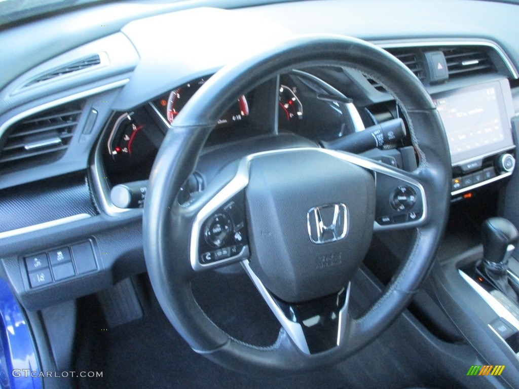 2019 Civic Sport Sedan - Agean Blue Metallic / Black photo #13