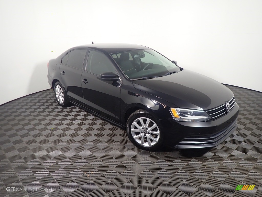 2015 Jetta SE Sedan - Black / Titan Black photo #3