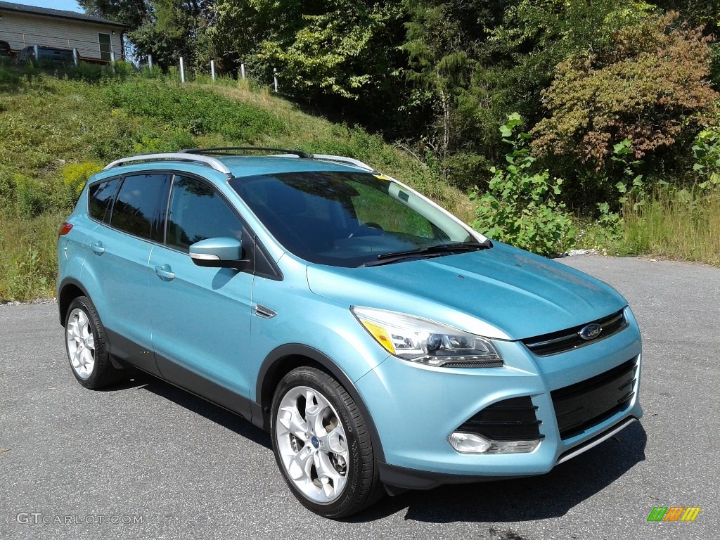 2013 Escape Titanium 2.0L EcoBoost 4WD - Frosted Glass Metallic / Charcoal Black photo #5