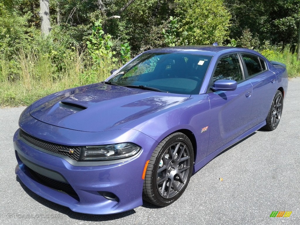 2018 Charger R/T Scat Pack - Plum Crazy Pearl / Black photo #2