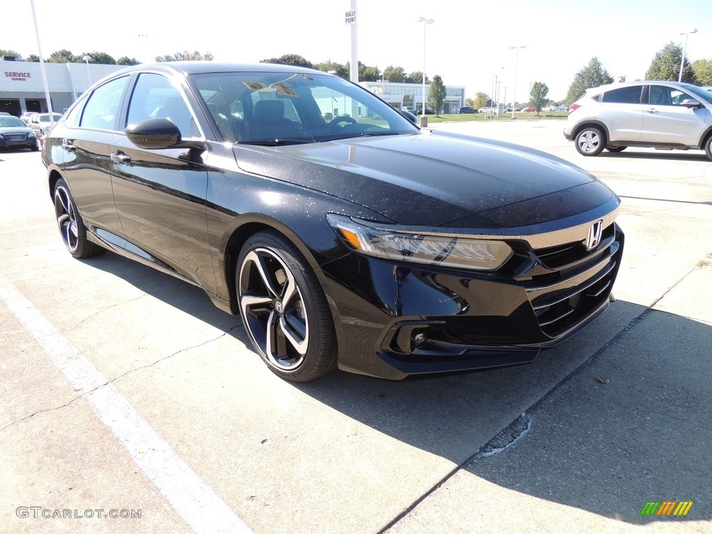 2021 Accord Sport - Crystal Black Pearl / Black photo #3