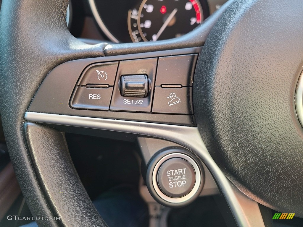 2019 Alfa Romeo Stelvio Ti AWD Chocolate Steering Wheel Photo #142973252