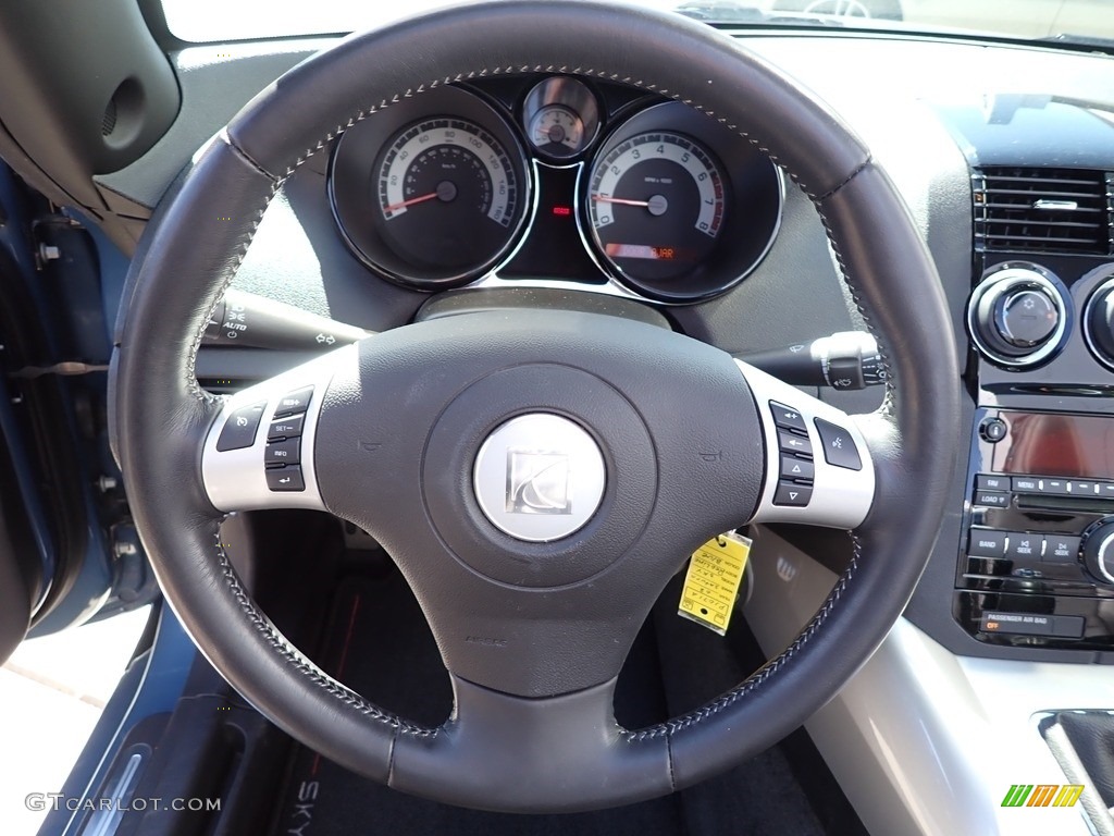 2008 Saturn Sky Red Line Roadster Black Steering Wheel Photo #142973366