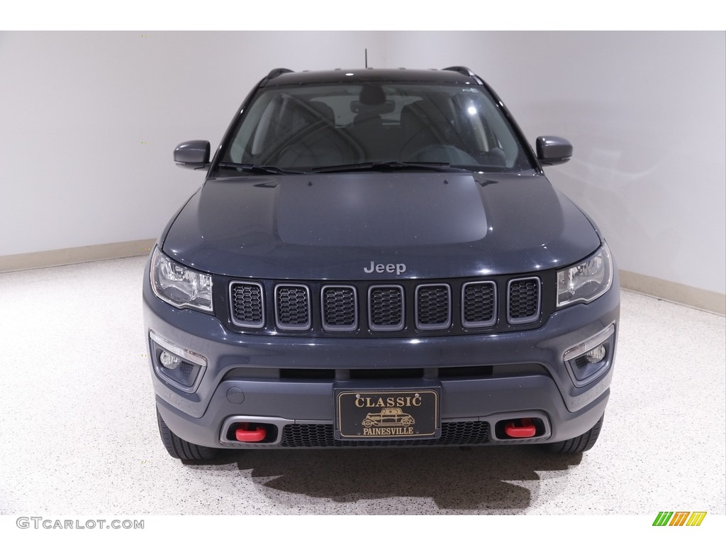 2017 Compass Trailhawk 4x4 - Rhino / Black/Ruby Red photo #2