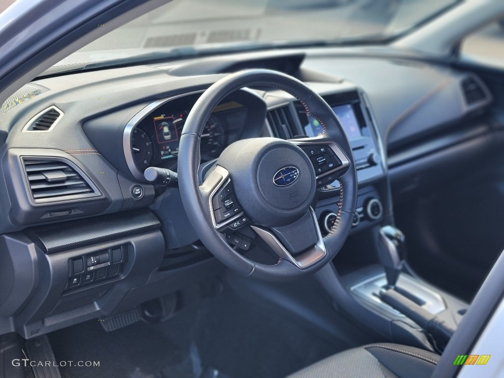 2021 Subaru Crosstrek Premium Black Steering Wheel Photo #142976360