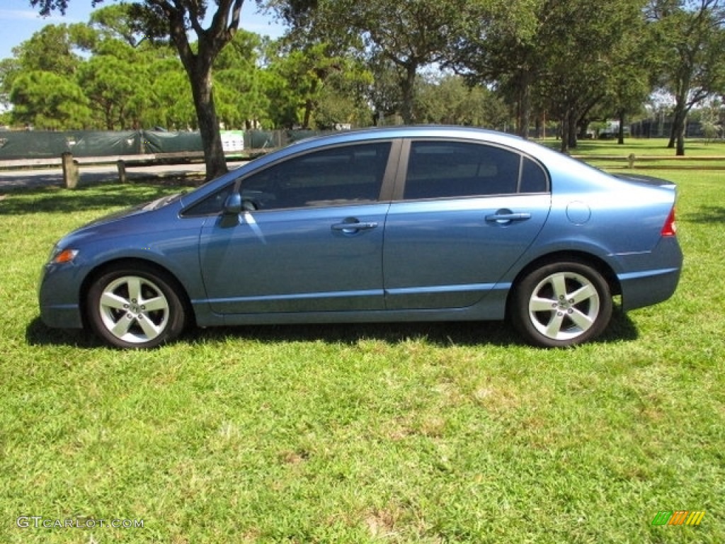 2010 Civic LX-S Sedan - Atomic Blue Metallic / Black photo #3