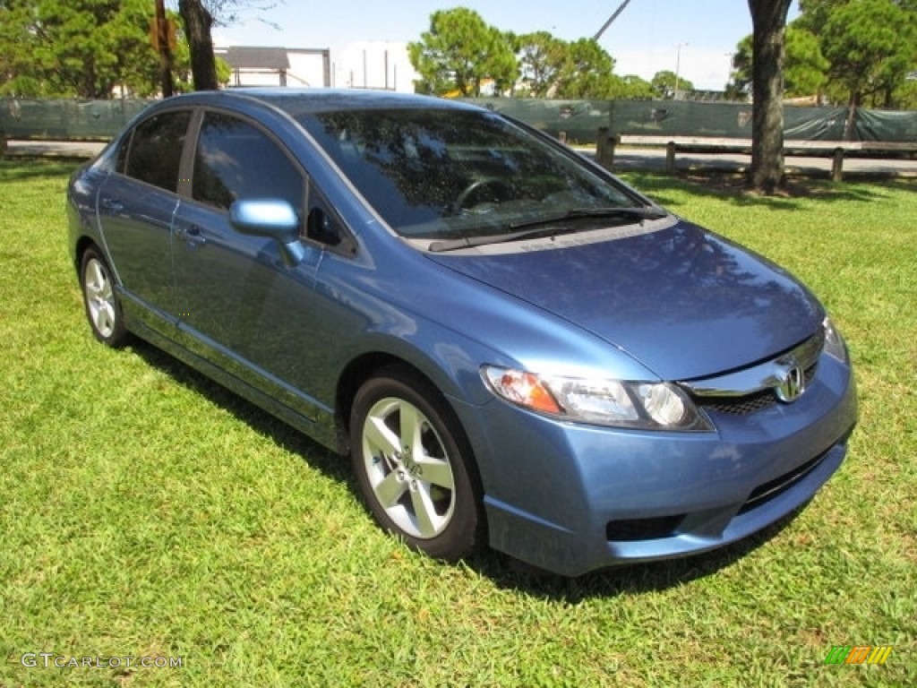 2010 Civic LX-S Sedan - Atomic Blue Metallic / Black photo #13