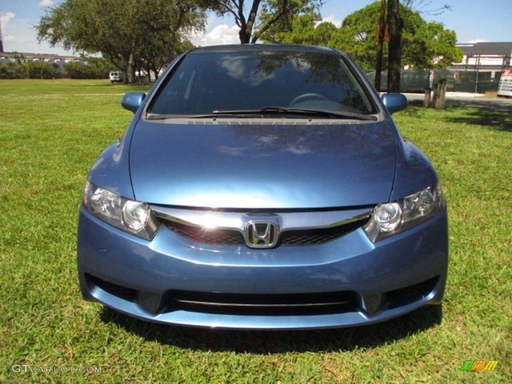 2010 Civic LX-S Sedan - Atomic Blue Metallic / Black photo #15