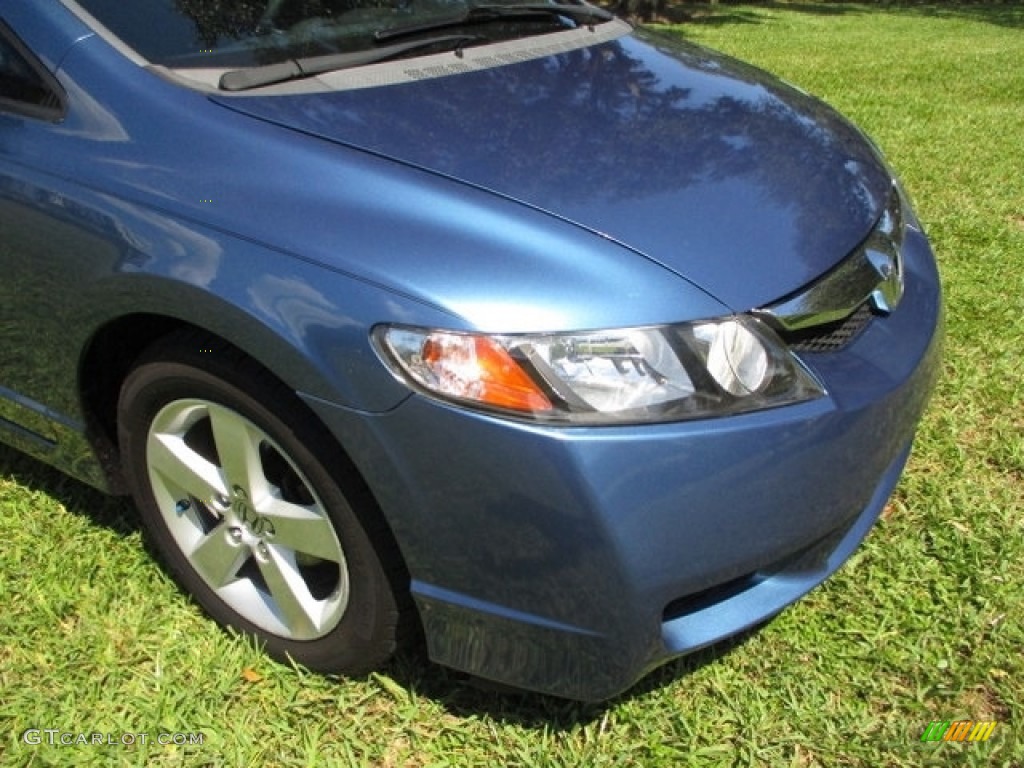 2010 Civic LX-S Sedan - Atomic Blue Metallic / Black photo #34