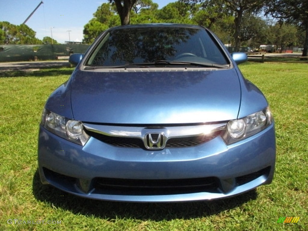 2010 Civic LX-S Sedan - Atomic Blue Metallic / Black photo #36