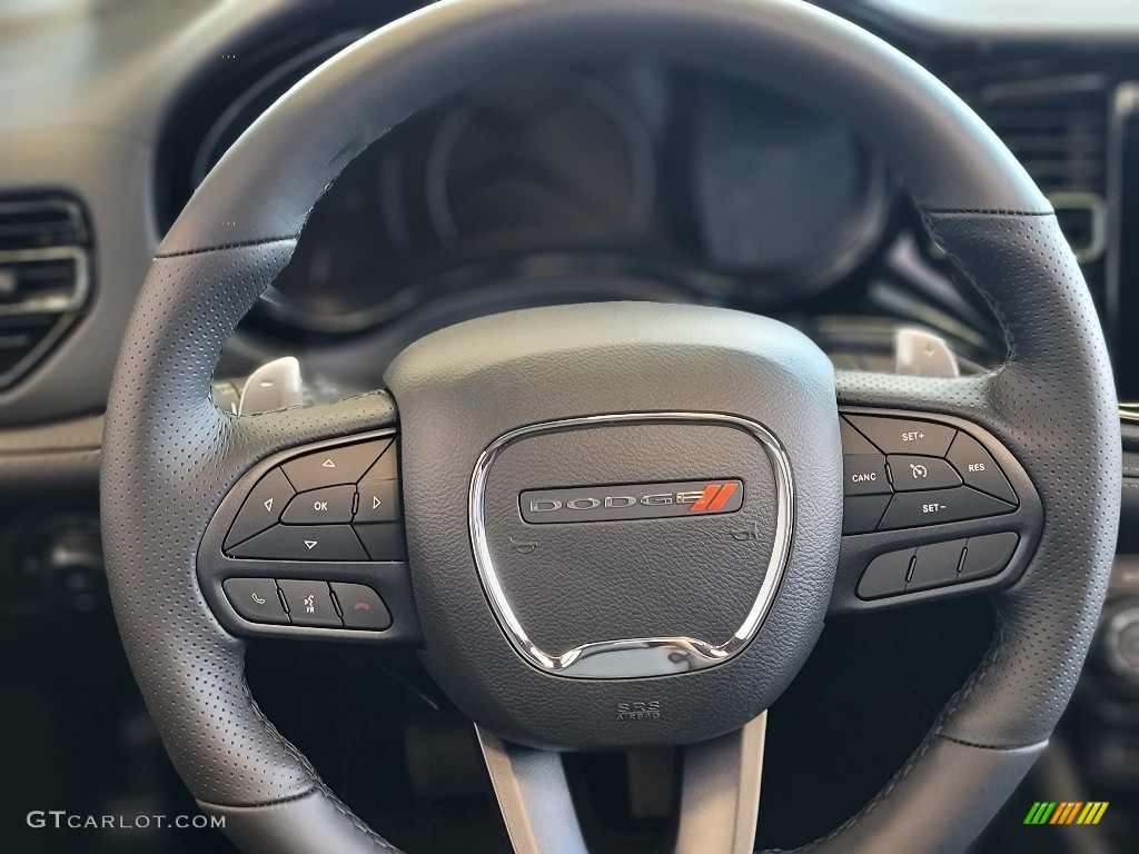 2021 Dodge Durango GT AWD Black Steering Wheel Photo #142978190