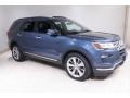 2018 Blue Metallic Ford Explorer Limited 4WD  photo #1