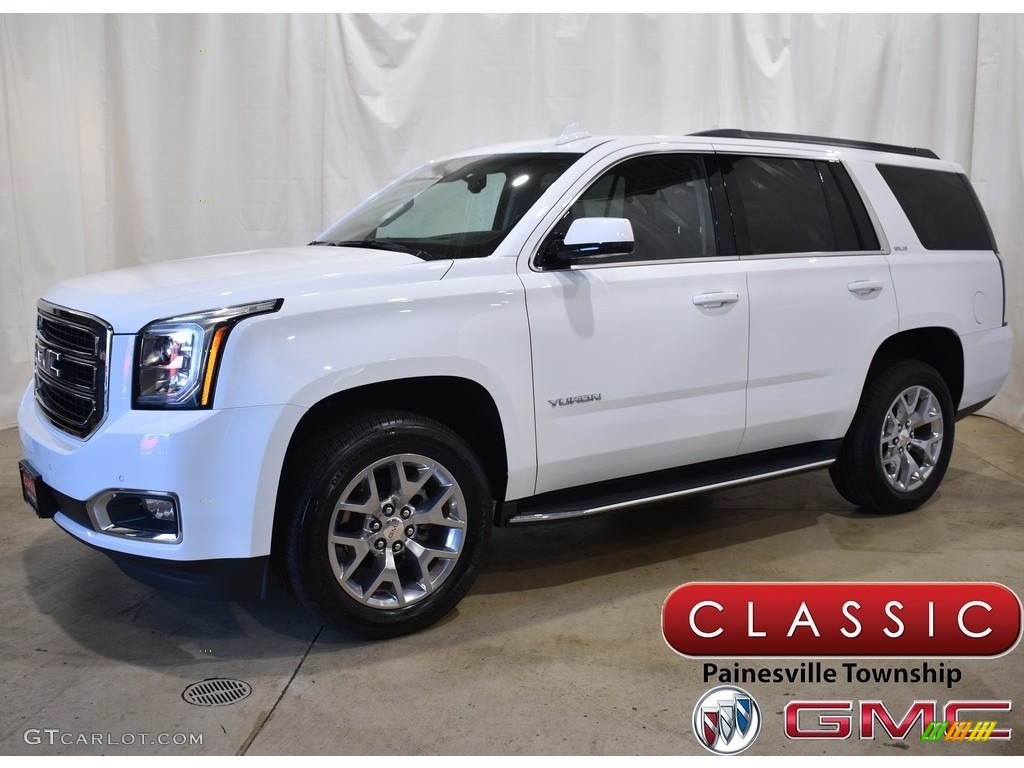 2019 Yukon SLE 4WD - Summit White / Jet Black photo #1