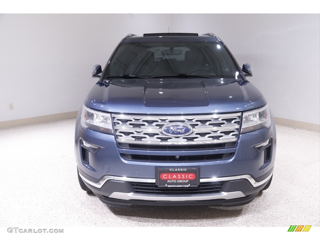 2018 Explorer Limited 4WD - Blue Metallic / Ebony Black photo #2