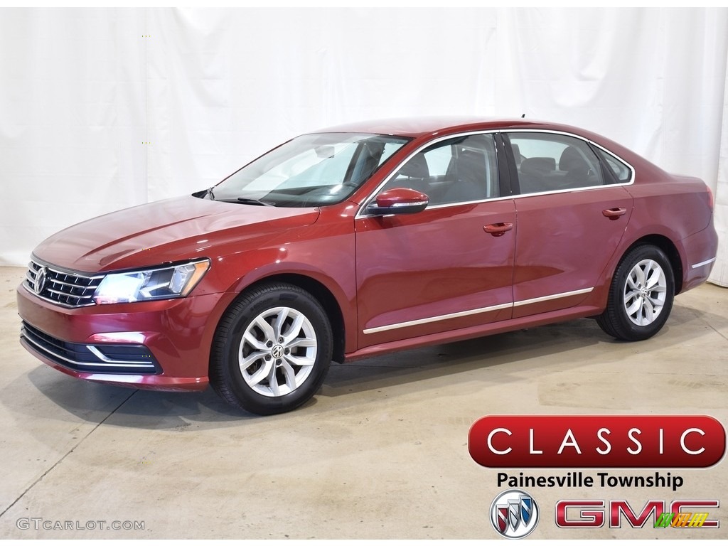 2017 Passat S Sedan - Fortana Red Metallic / Titan Black photo #1