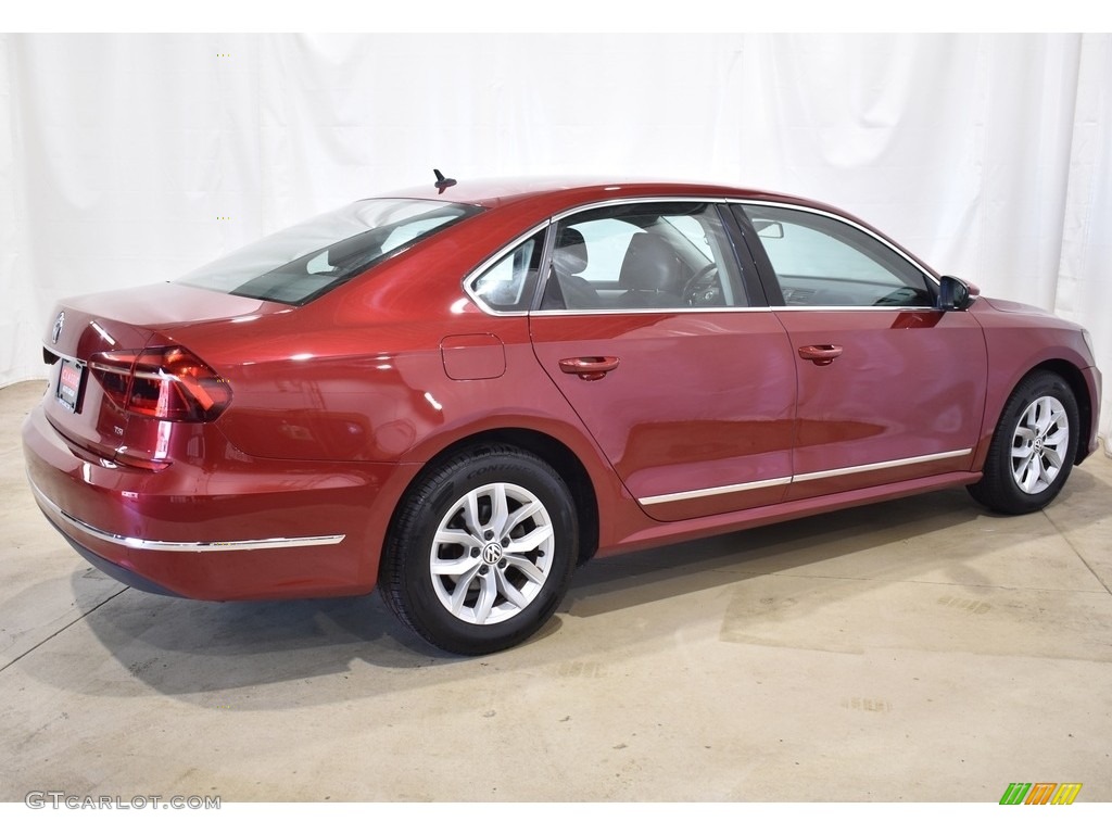 2017 Passat S Sedan - Fortana Red Metallic / Titan Black photo #2