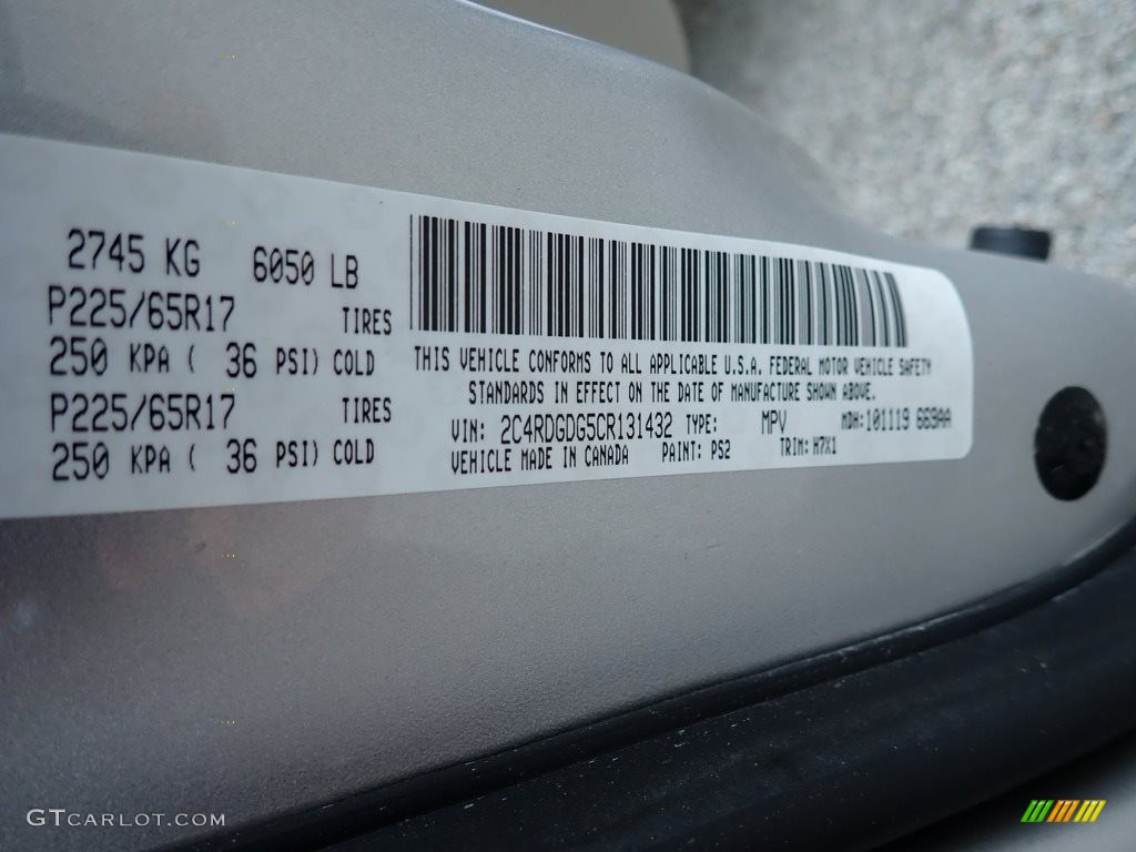 2012 Grand Caravan Crew - Bright Silver Metallic / Black/Light Graystone photo #16