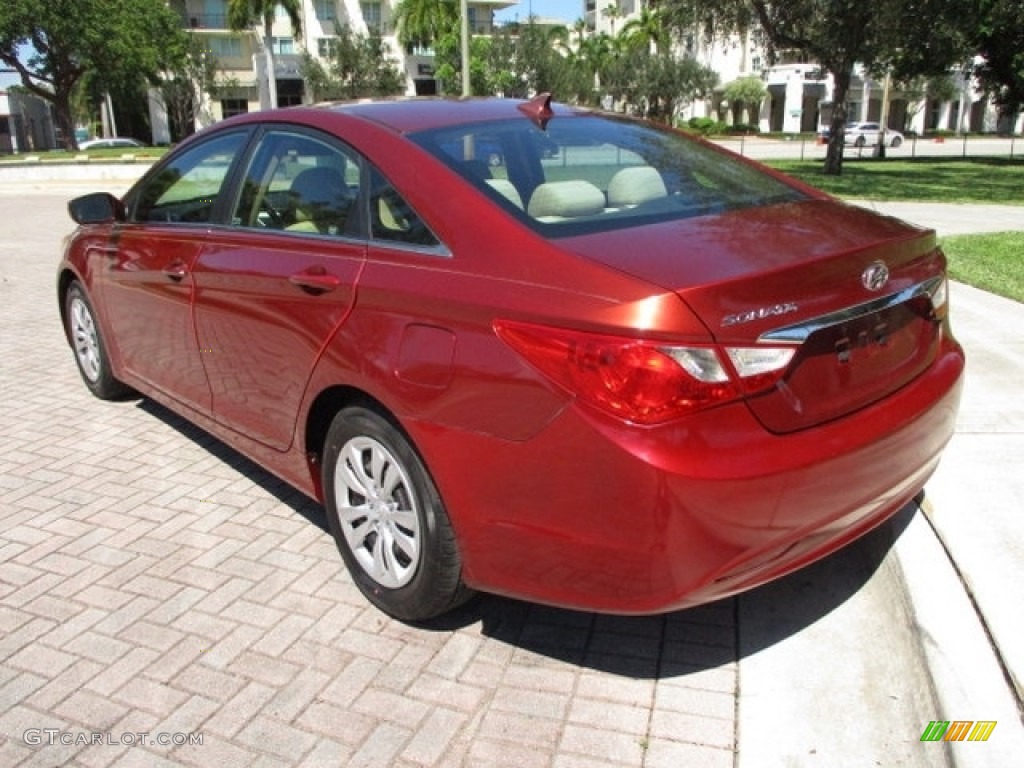 2011 Sonata GLS - Venetian Red / Camel photo #5