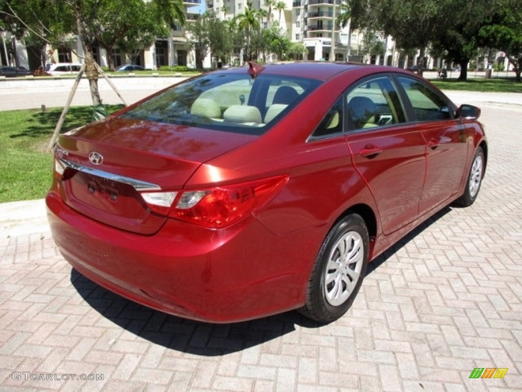 2011 Sonata GLS - Venetian Red / Camel photo #9