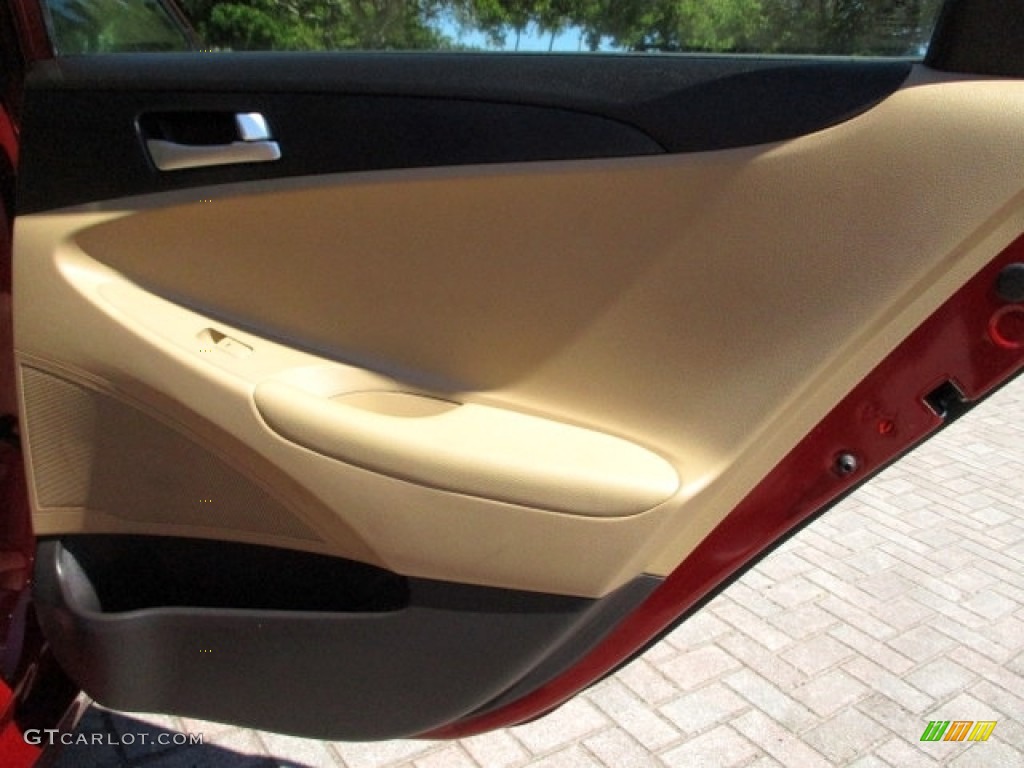 2011 Sonata GLS - Venetian Red / Camel photo #47