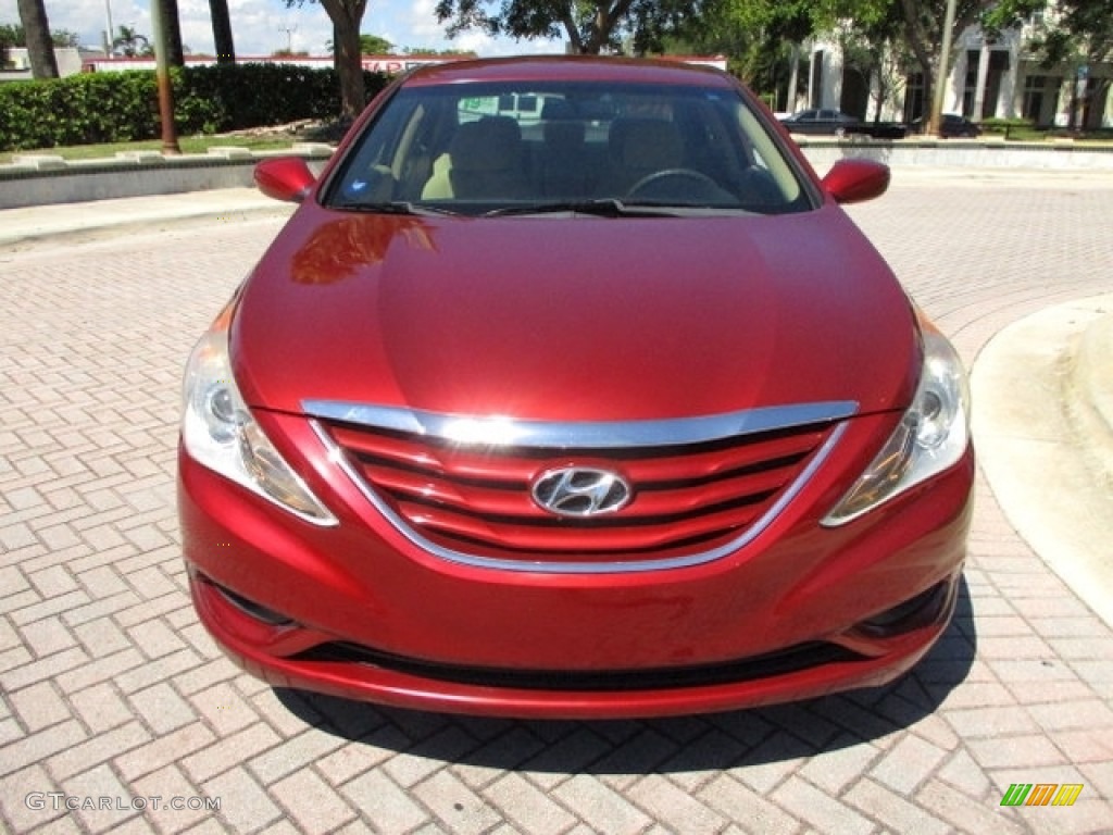 2011 Sonata GLS - Venetian Red / Camel photo #48