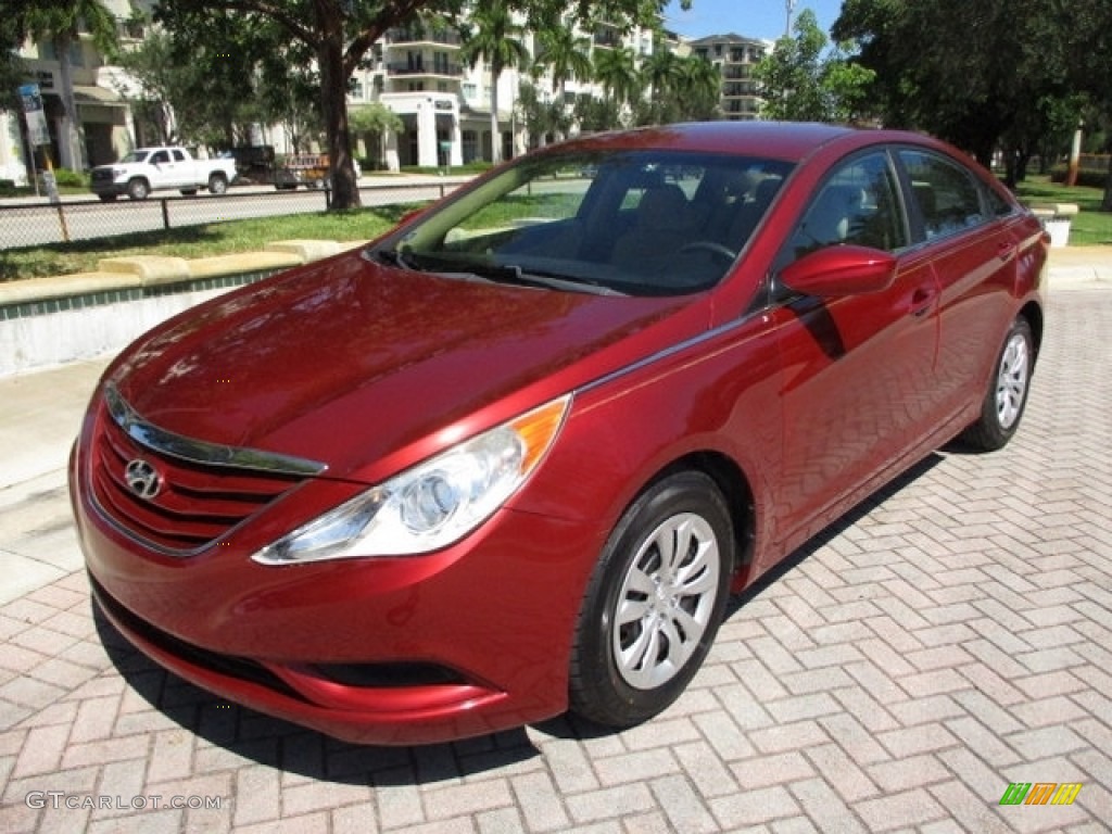 2011 Sonata GLS - Venetian Red / Camel photo #61