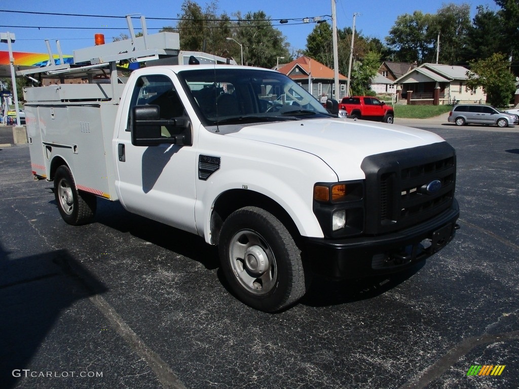 2008 F350 Super Duty XL Regular Cab Chassis Commercial - Oxford White / Camel photo #5