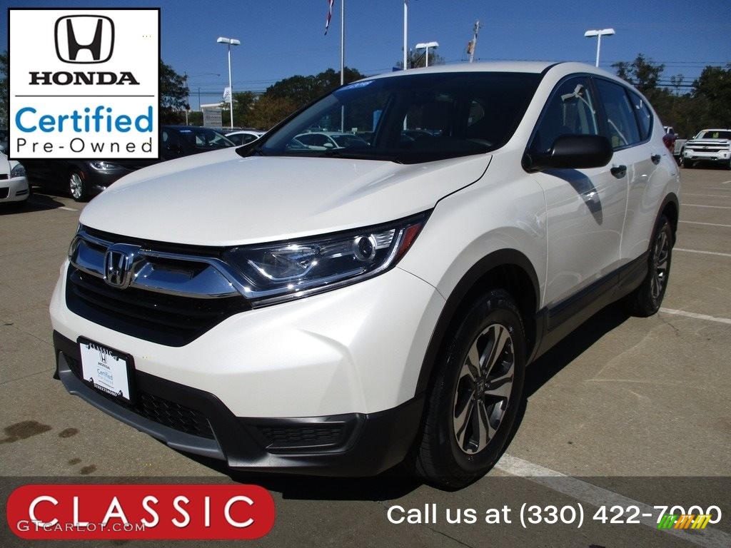 2018 CR-V LX AWD - White Diamond Pearl / Gray photo #1
