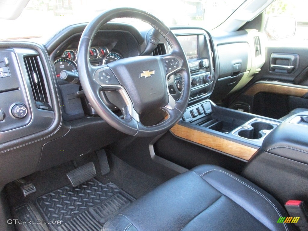 Jet Black Interior 2015 Chevrolet Silverado 2500HD LTZ Double Cab Photo #142989090