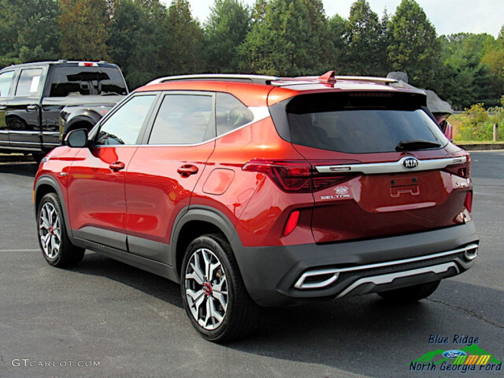 2021 Seltos S Turbo AWD - Mars Orange / Black photo #3