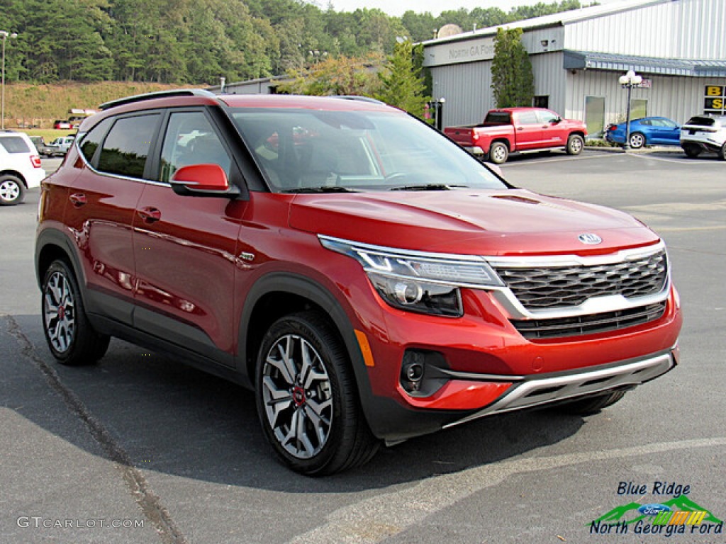 2021 Seltos S Turbo AWD - Mars Orange / Black photo #7